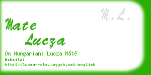 mate lucza business card